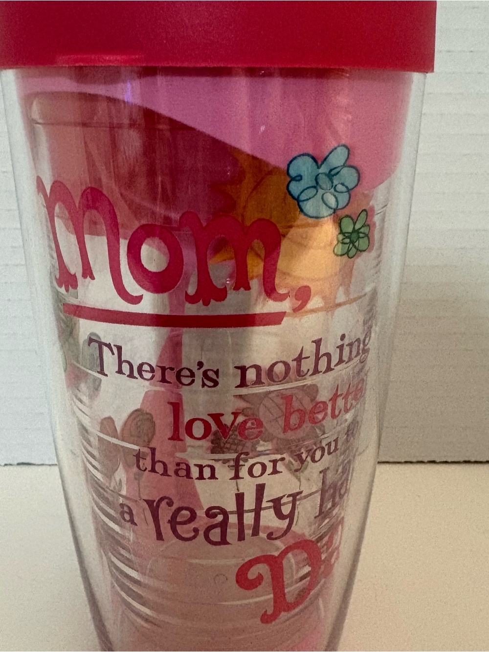 tervis Pink Floral "Mom" Insulated Tumbler